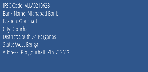 Allahabad Bank Gourhati Branch South 24 Parganas IFSC Code ALLA0210628