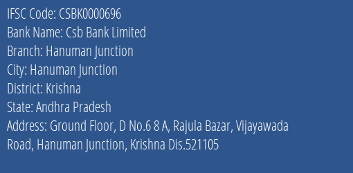 Csb Bank Hanuman Junction Branch Krishna IFSC Code CSBK0000696