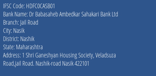 Hdfc Bank Dr Babasaheb Ambedkar Sah Bank Ltd Branch Nasik IFSC Code HDFC0CASB01