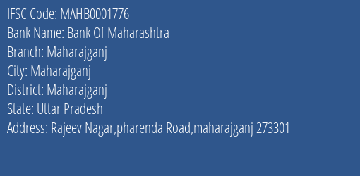Bank Of Maharashtra Maharajganj Branch Maharajganj IFSC Code MAHB0001776