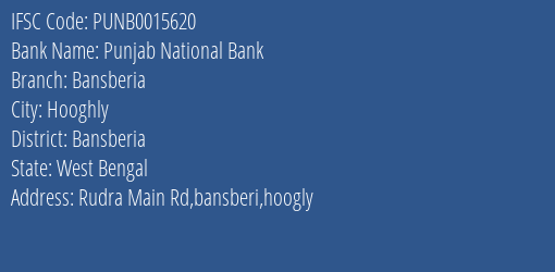 Punjab National Bank Bansberia Branch Bansberia IFSC Code PUNB0015620