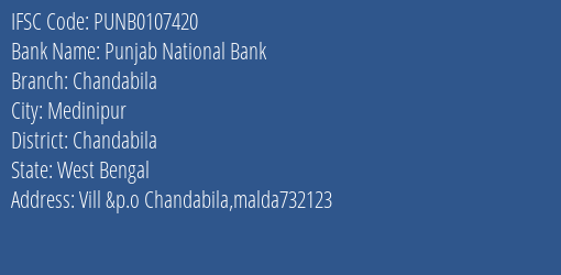 Punjab National Bank Chandabila Branch Chandabila IFSC Code PUNB0107420