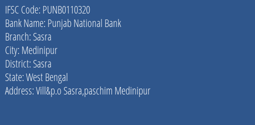 Punjab National Bank Sasra Branch Sasra IFSC Code PUNB0110320