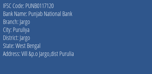 Punjab National Bank Jargo Branch Jargo IFSC Code PUNB0117120