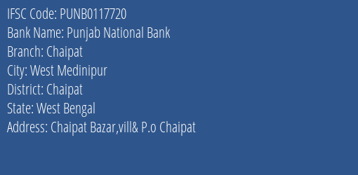 Punjab National Bank Chaipat Branch Chaipat IFSC Code PUNB0117720