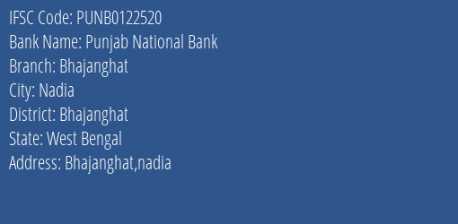 Punjab National Bank Bhajanghat Branch Bhajanghat IFSC Code PUNB0122520