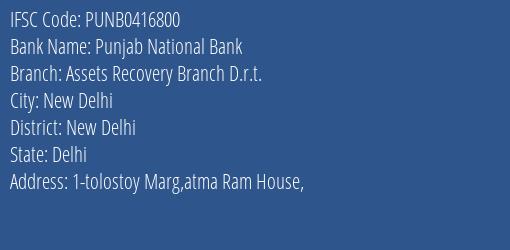 Punjab National Bank Assets Recovery Branch D.r.t. Branch, Branch Code 416800 & IFSC Code Punb0416800