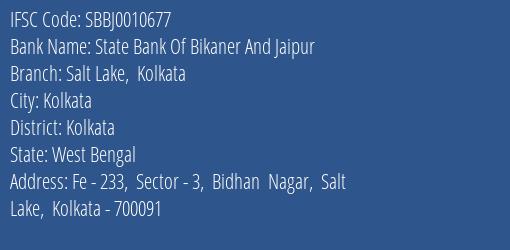 State Bank Of Bikaner And Jaipur Salt Lake Kolkata Branch IFSC Code