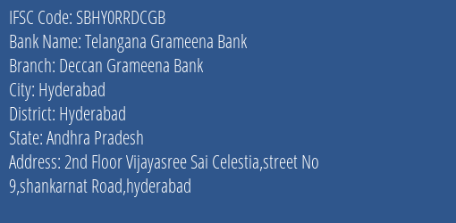 Telangana Grameena Bank Koatpally Branch Vikarabad IFSC Code SBHY0RRDCGB