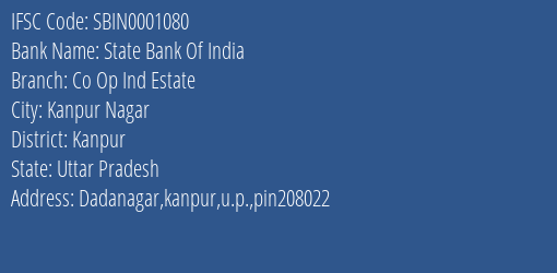 State Bank Of India Co Op Ind Estate Branch IFSC Code