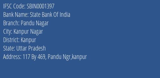State Bank Of India Pandu Nagar Branch IFSC Code