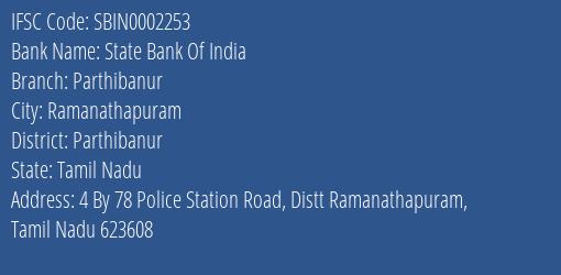State Bank Of India Parthibanur Branch, Branch Code 002253 & IFSC Code Sbin0002253