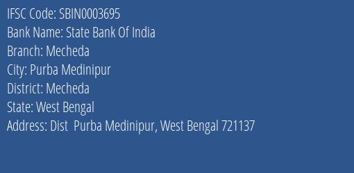State Bank Of India Mecheda Branch Mecheda IFSC Code SBIN0003695