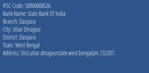 State Bank Of India Daspara Branch Daspara IFSC Code SBIN0008526