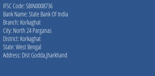 State Bank Of India Korkaghat Branch Korkaghat IFSC Code SBIN0008736