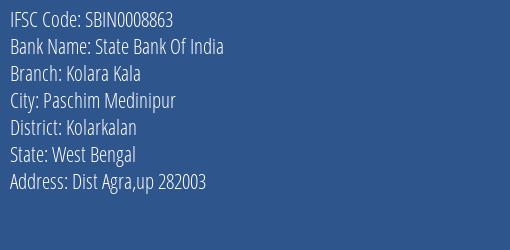 State Bank Of India Kolara Kala Branch Kolarkalan IFSC Code SBIN0008863
