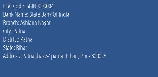 State Bank Of India Ashiana Nagar Branch, Branch Code 009004 & IFSC Code Sbin0009004
