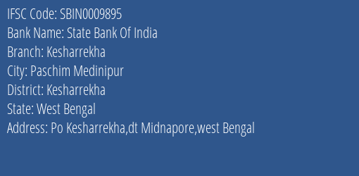 State Bank Of India Kesharrekha Branch Kesharrekha IFSC Code SBIN0009895