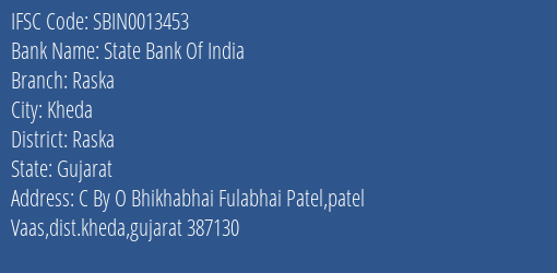State Bank Of India Raska Branch Raska IFSC Code SBIN0013453