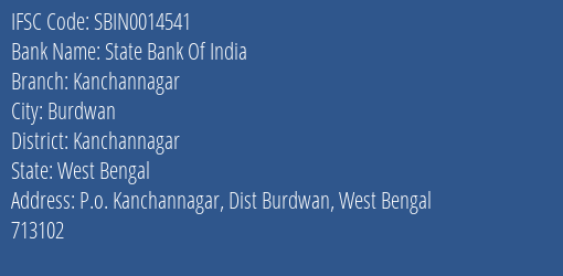 State Bank Of India Kanchannagar Branch Kanchannagar IFSC Code SBIN0014541