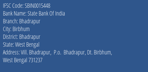 State Bank Of India Bhadrapur Branch Bhadrapur IFSC Code SBIN0015448