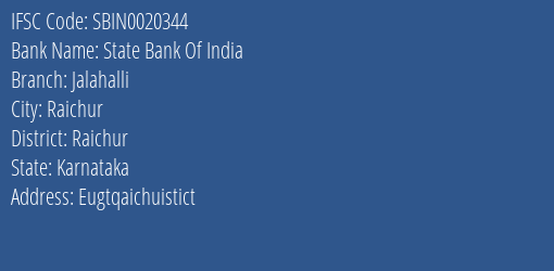 State Bank Of India Jalahalli Branch, Branch Code 020344 & IFSC Code Sbin0020344
