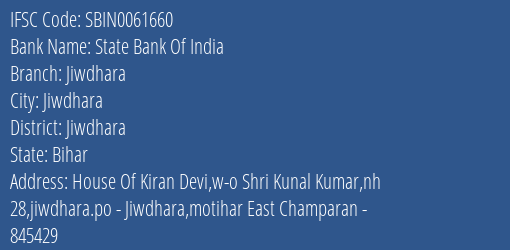 State Bank Of India Jiwdhara Branch, Branch Code 061660 & IFSC Code Sbin0061660