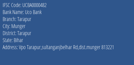 Uco Bank Tarapur Branch Tarapur IFSC Code UCBA0000482