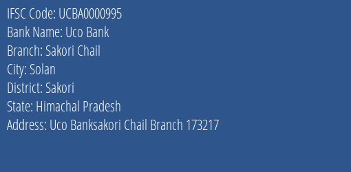 Uco Bank Sakori Chail Branch Sakori IFSC Code UCBA0000995
