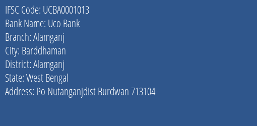 Uco Bank Alamganj Branch Alamganj IFSC Code UCBA0001013