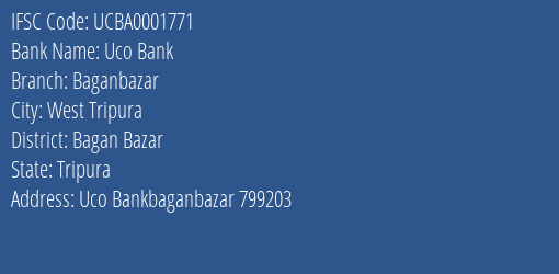 Uco Bank Baganbazar Branch Bagan Bazar IFSC Code UCBA0001771