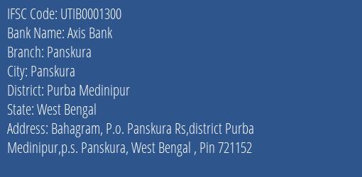 Axis Bank Panskura Branch, Branch Code 001300 & IFSC Code UTIB0001300