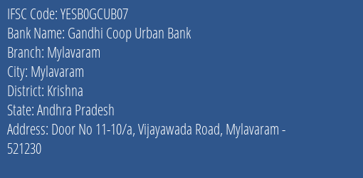 Yes Bank Gandhi Coop Urban Bank Mylavaram Branch Mylavaram IFSC Code YESB0GCUB07