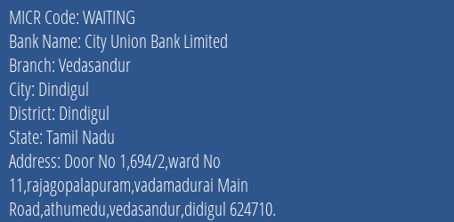 Kotak Mahindra Bank Limited Coimbatore Mettupalayam Br MICR Code